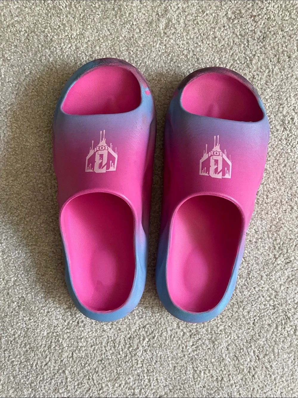 Baseball Lifestyle 101 Kids Pink & Blue Slide Sandals